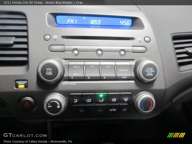 Atomic Blue Metallic / Gray 2011 Honda Civic EX Sedan