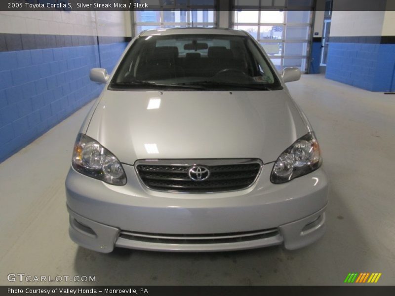 Silver Streak Mica / Black 2005 Toyota Corolla S