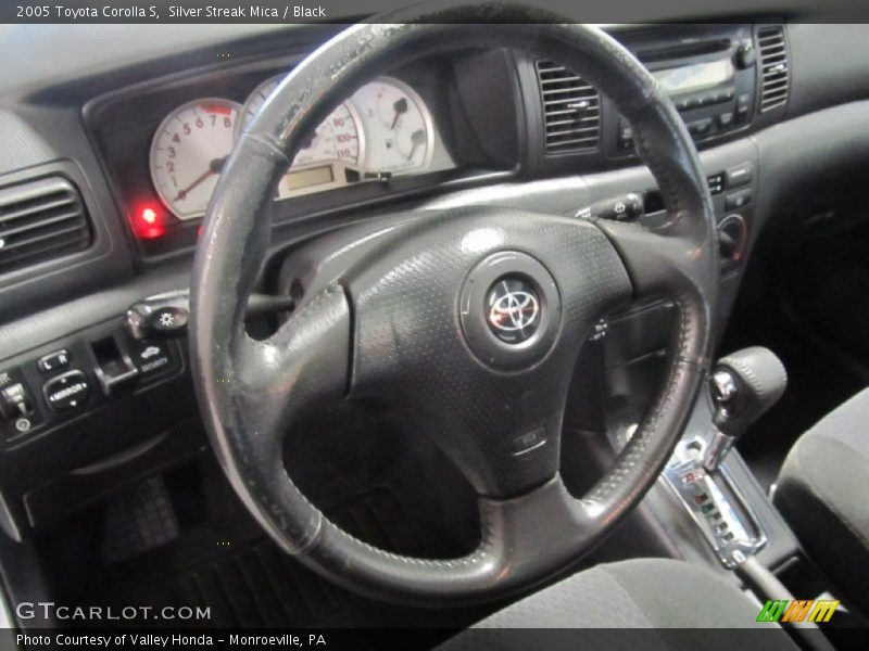 Silver Streak Mica / Black 2005 Toyota Corolla S