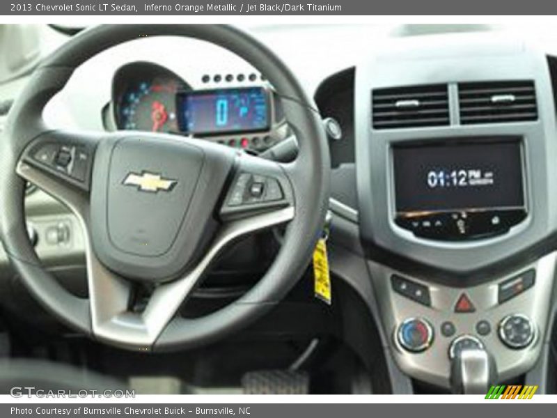 Inferno Orange Metallic / Jet Black/Dark Titanium 2013 Chevrolet Sonic LT Sedan
