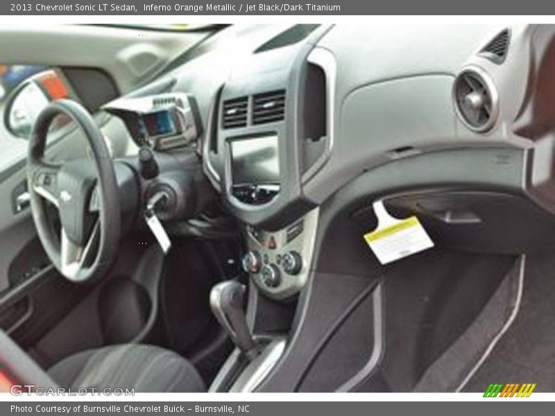 Inferno Orange Metallic / Jet Black/Dark Titanium 2013 Chevrolet Sonic LT Sedan