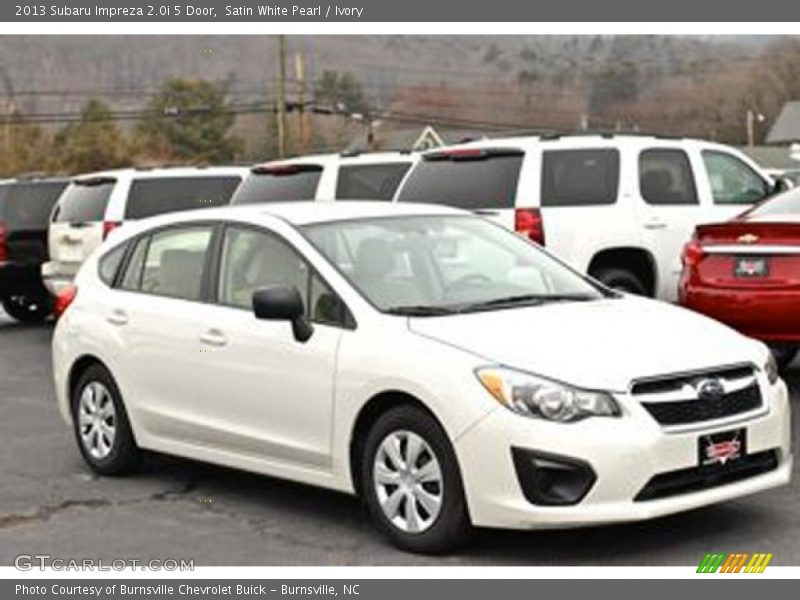 Satin White Pearl / Ivory 2013 Subaru Impreza 2.0i 5 Door