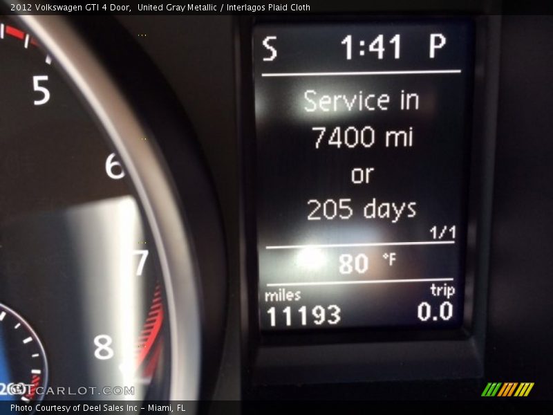 United Gray Metallic / Interlagos Plaid Cloth 2012 Volkswagen GTI 4 Door