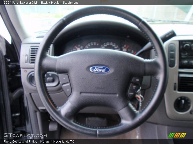 Black / Medium Parchment 2004 Ford Explorer XLT