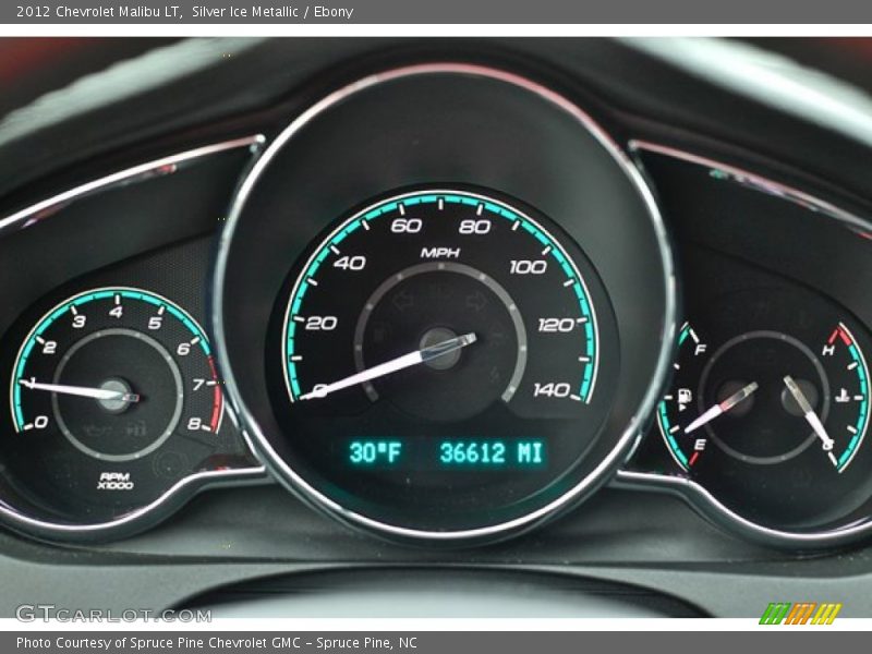 Silver Ice Metallic / Ebony 2012 Chevrolet Malibu LT