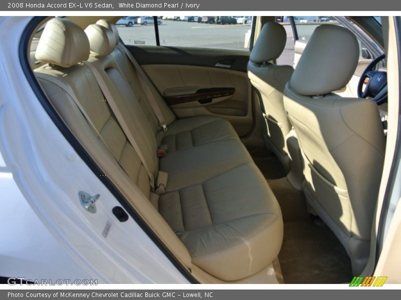 White Diamond Pearl / Ivory 2008 Honda Accord EX-L V6 Sedan