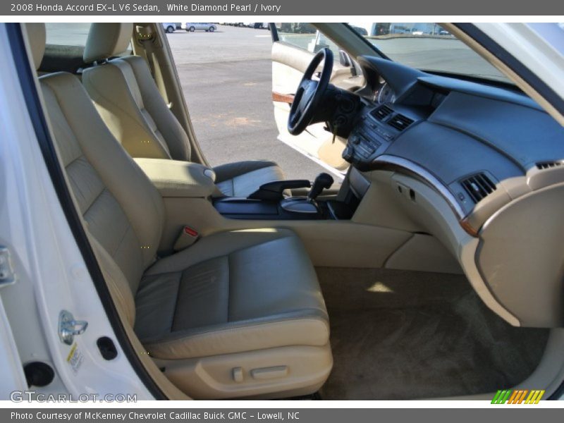 White Diamond Pearl / Ivory 2008 Honda Accord EX-L V6 Sedan