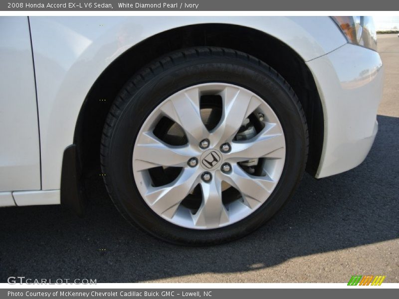 White Diamond Pearl / Ivory 2008 Honda Accord EX-L V6 Sedan