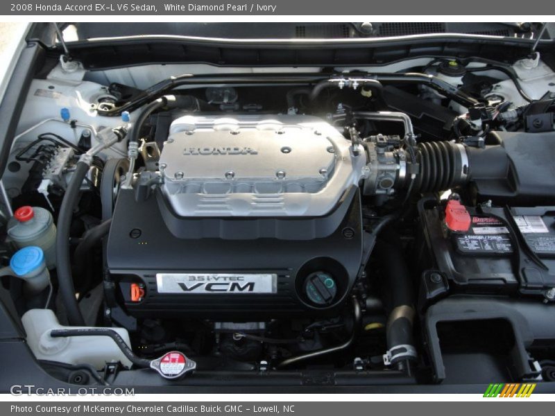 White Diamond Pearl / Ivory 2008 Honda Accord EX-L V6 Sedan