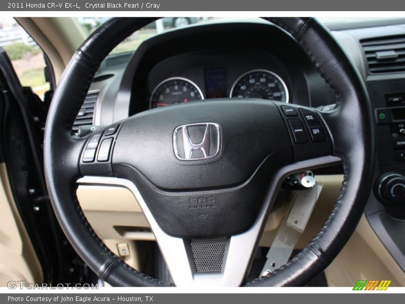 Crystal Black Pearl / Gray 2011 Honda CR-V EX-L