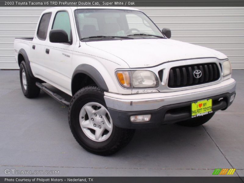 Super White / Oak 2003 Toyota Tacoma V6 TRD PreRunner Double Cab