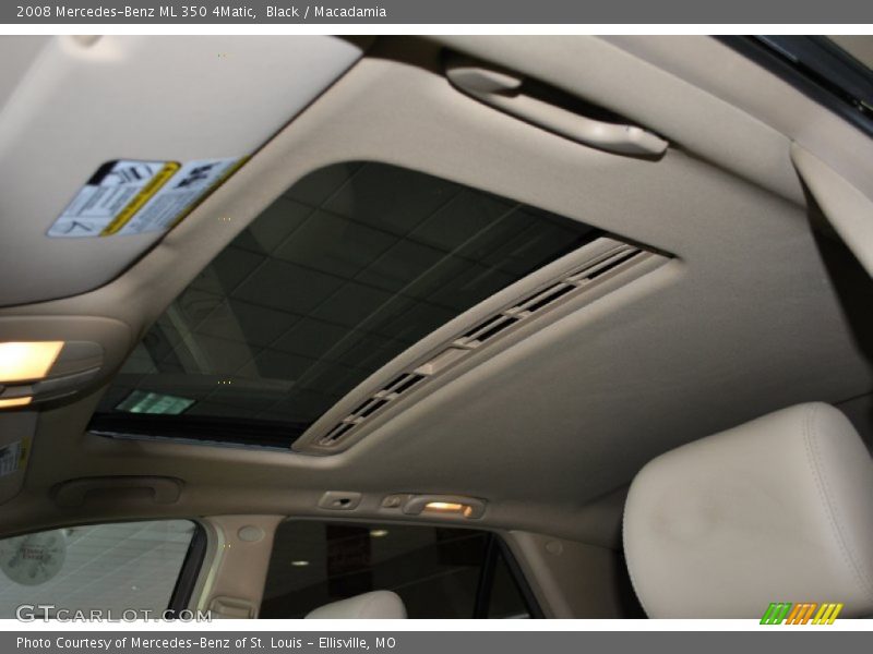 Black / Macadamia 2008 Mercedes-Benz ML 350 4Matic