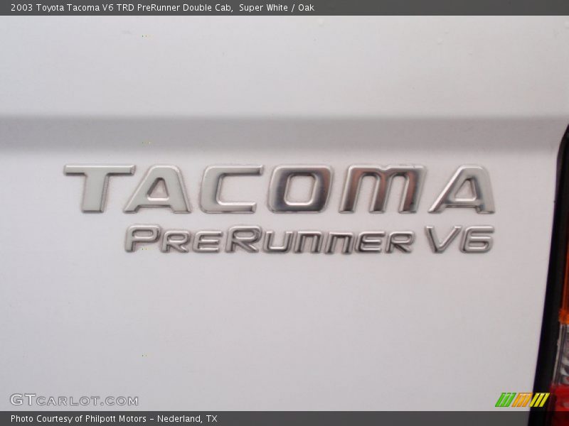 Super White / Oak 2003 Toyota Tacoma V6 TRD PreRunner Double Cab