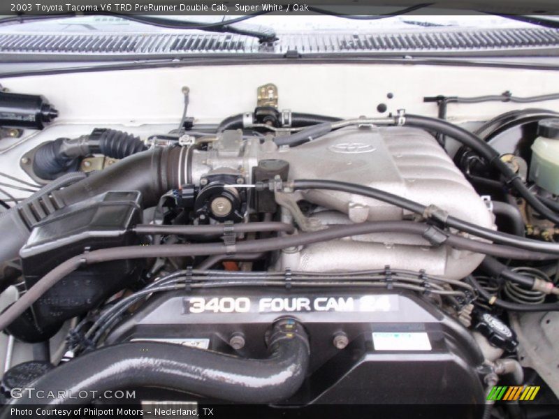 Super White / Oak 2003 Toyota Tacoma V6 TRD PreRunner Double Cab