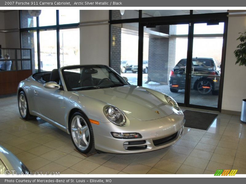 Arctic Silver Metallic / Black 2007 Porsche 911 Carrera Cabriolet