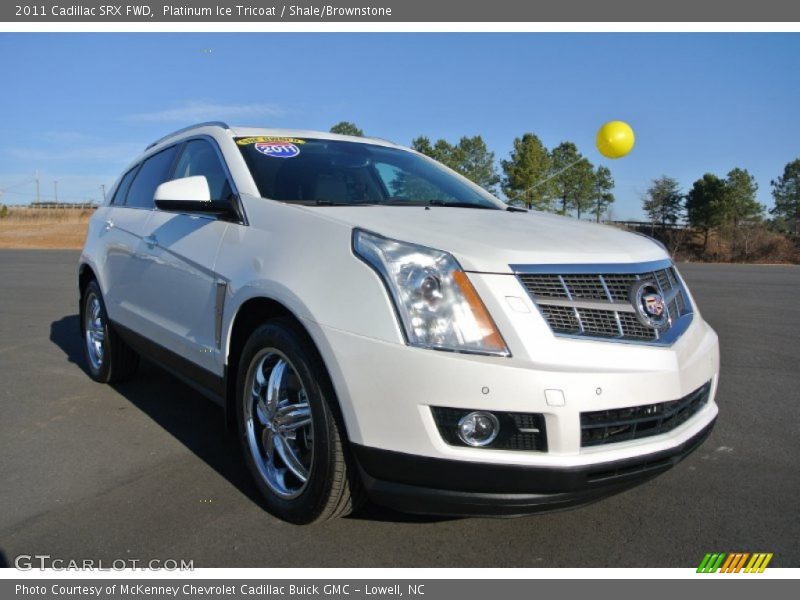 Platinum Ice Tricoat / Shale/Brownstone 2011 Cadillac SRX FWD