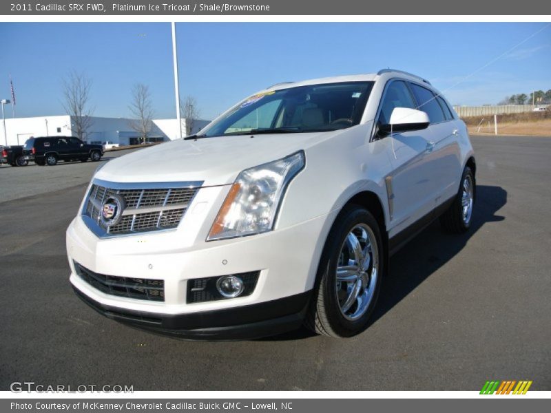 Platinum Ice Tricoat / Shale/Brownstone 2011 Cadillac SRX FWD