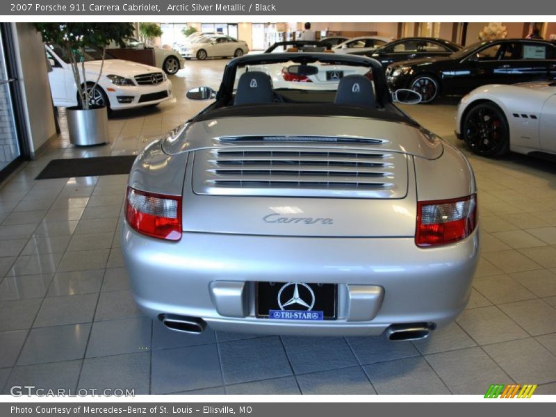 Arctic Silver Metallic / Black 2007 Porsche 911 Carrera Cabriolet