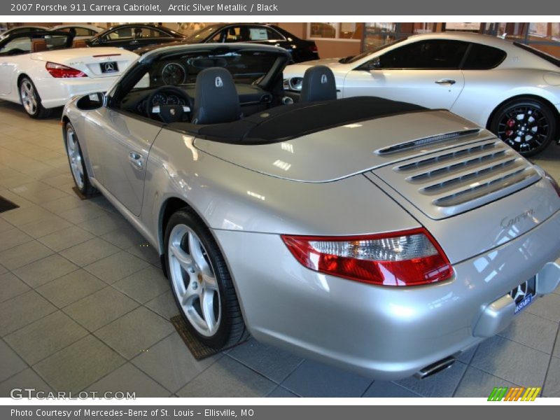 Arctic Silver Metallic / Black 2007 Porsche 911 Carrera Cabriolet