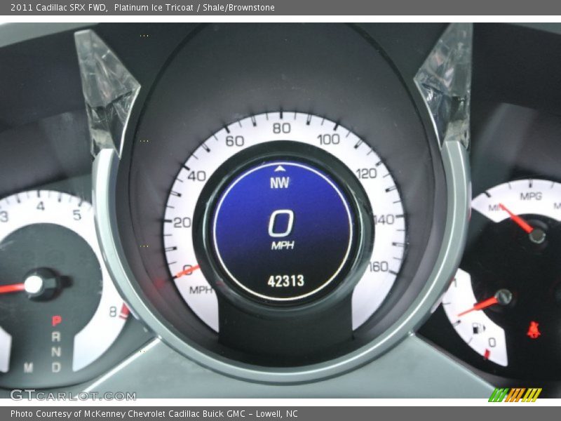Platinum Ice Tricoat / Shale/Brownstone 2011 Cadillac SRX FWD
