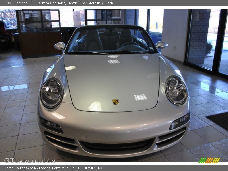 Arctic Silver Metallic / Black 2007 Porsche 911 Carrera Cabriolet