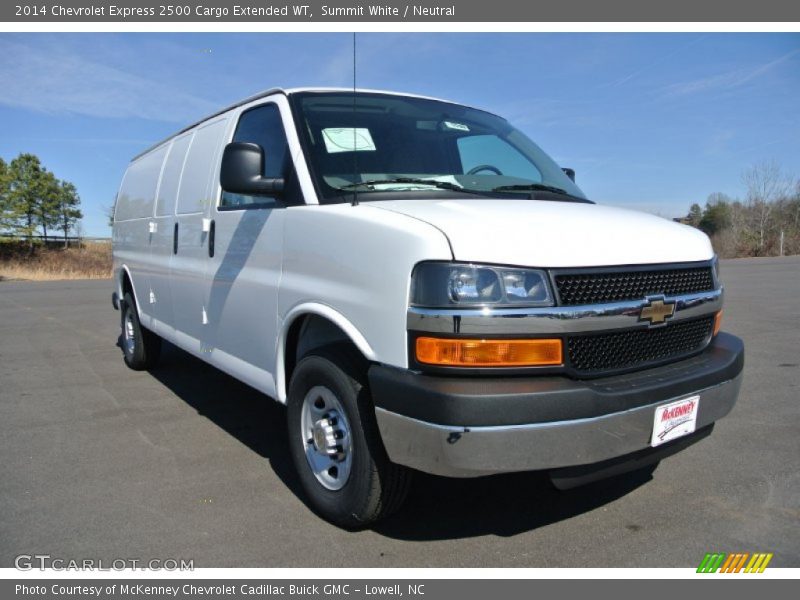 Summit White / Neutral 2014 Chevrolet Express 2500 Cargo Extended WT