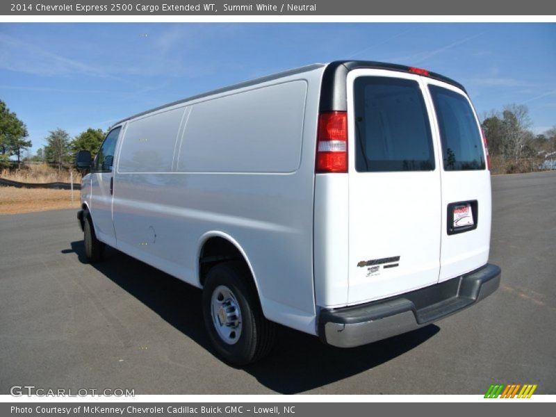 Summit White / Neutral 2014 Chevrolet Express 2500 Cargo Extended WT
