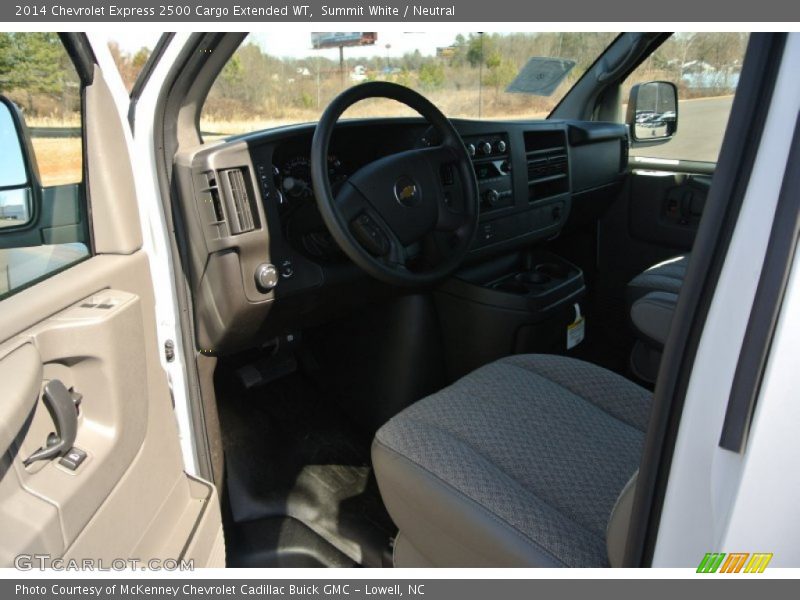 Summit White / Neutral 2014 Chevrolet Express 2500 Cargo Extended WT