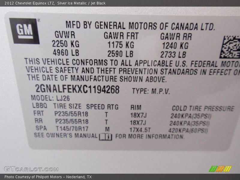 Silver Ice Metallic / Jet Black 2012 Chevrolet Equinox LTZ