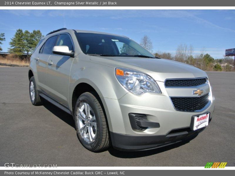 Champagne Silver Metallic / Jet Black 2014 Chevrolet Equinox LT