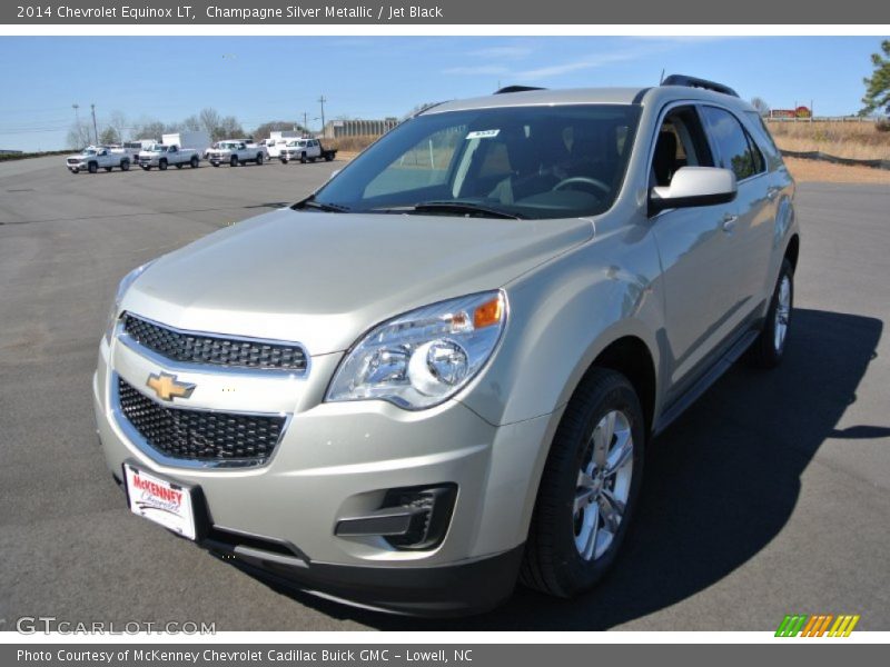Champagne Silver Metallic / Jet Black 2014 Chevrolet Equinox LT