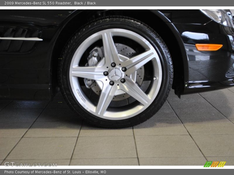 Black / Black 2009 Mercedes-Benz SL 550 Roadster