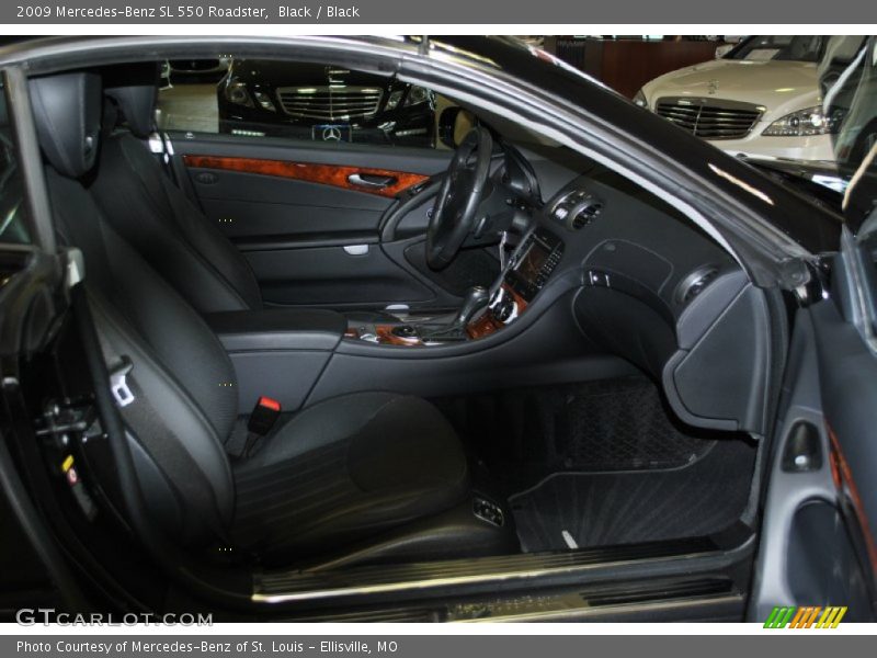 Black / Black 2009 Mercedes-Benz SL 550 Roadster
