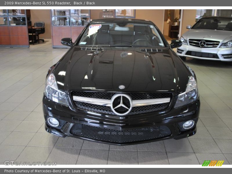 Black / Black 2009 Mercedes-Benz SL 550 Roadster