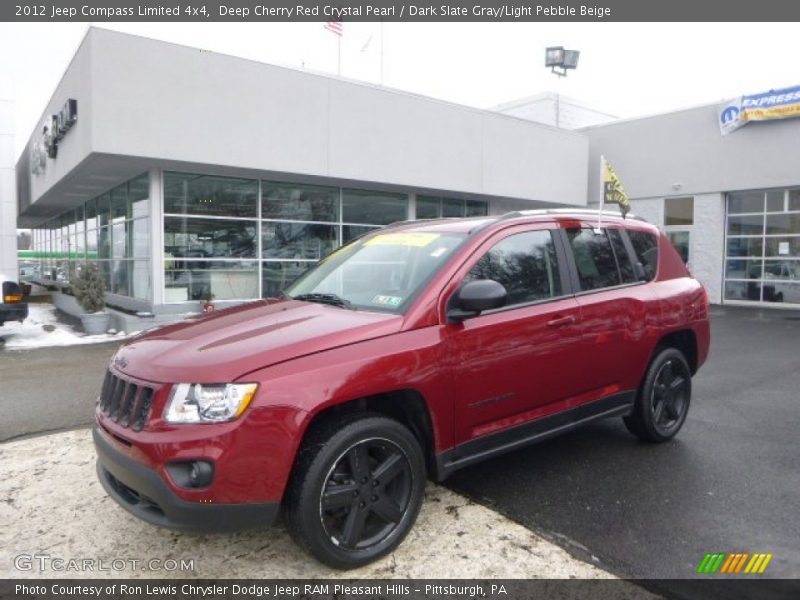 Deep Cherry Red Crystal Pearl / Dark Slate Gray/Light Pebble Beige 2012 Jeep Compass Limited 4x4