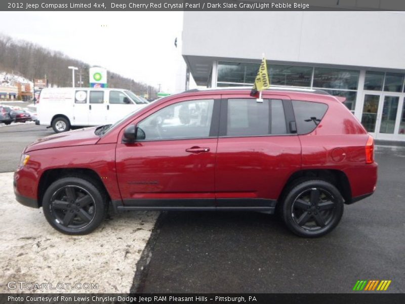 Deep Cherry Red Crystal Pearl / Dark Slate Gray/Light Pebble Beige 2012 Jeep Compass Limited 4x4