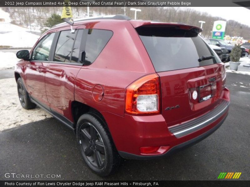 Deep Cherry Red Crystal Pearl / Dark Slate Gray/Light Pebble Beige 2012 Jeep Compass Limited 4x4