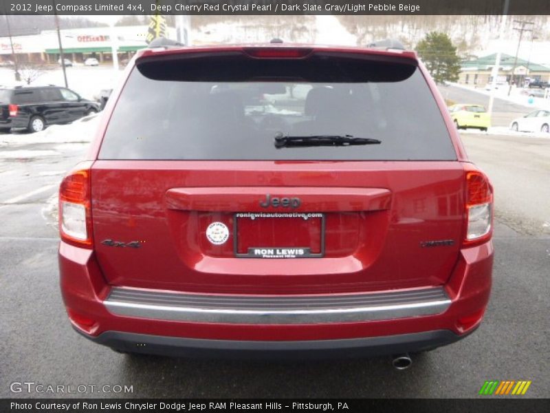 Deep Cherry Red Crystal Pearl / Dark Slate Gray/Light Pebble Beige 2012 Jeep Compass Limited 4x4