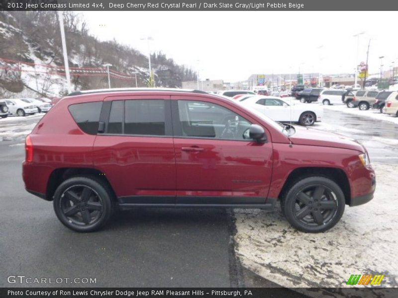 Deep Cherry Red Crystal Pearl / Dark Slate Gray/Light Pebble Beige 2012 Jeep Compass Limited 4x4