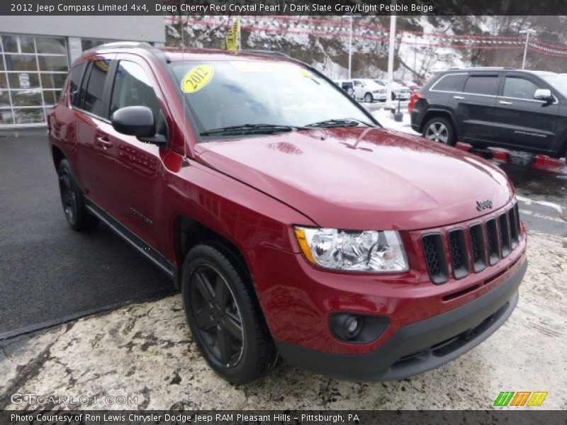 Deep Cherry Red Crystal Pearl / Dark Slate Gray/Light Pebble Beige 2012 Jeep Compass Limited 4x4