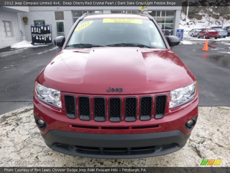 Deep Cherry Red Crystal Pearl / Dark Slate Gray/Light Pebble Beige 2012 Jeep Compass Limited 4x4