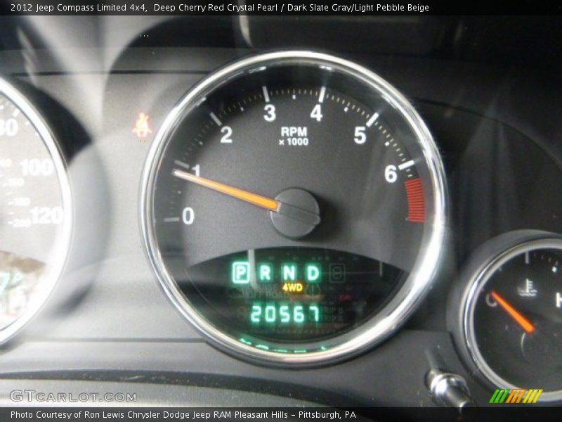 Deep Cherry Red Crystal Pearl / Dark Slate Gray/Light Pebble Beige 2012 Jeep Compass Limited 4x4