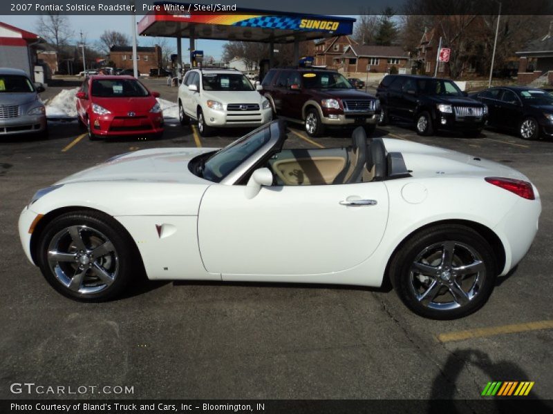 Pure White / Steel/Sand 2007 Pontiac Solstice Roadster