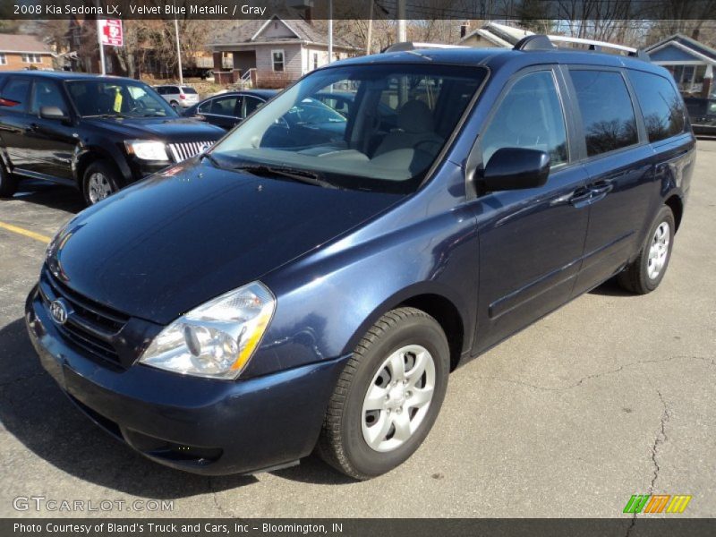 Velvet Blue Metallic / Gray 2008 Kia Sedona LX