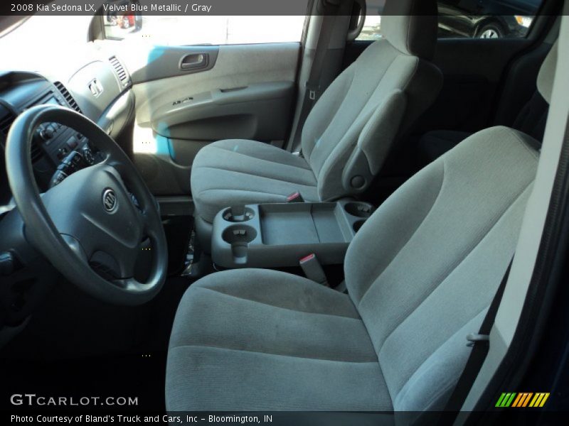 Velvet Blue Metallic / Gray 2008 Kia Sedona LX