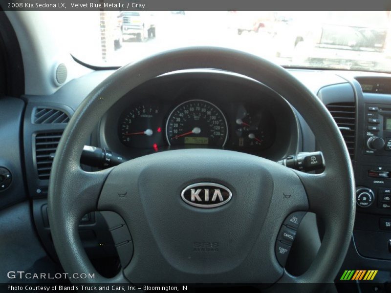 Velvet Blue Metallic / Gray 2008 Kia Sedona LX