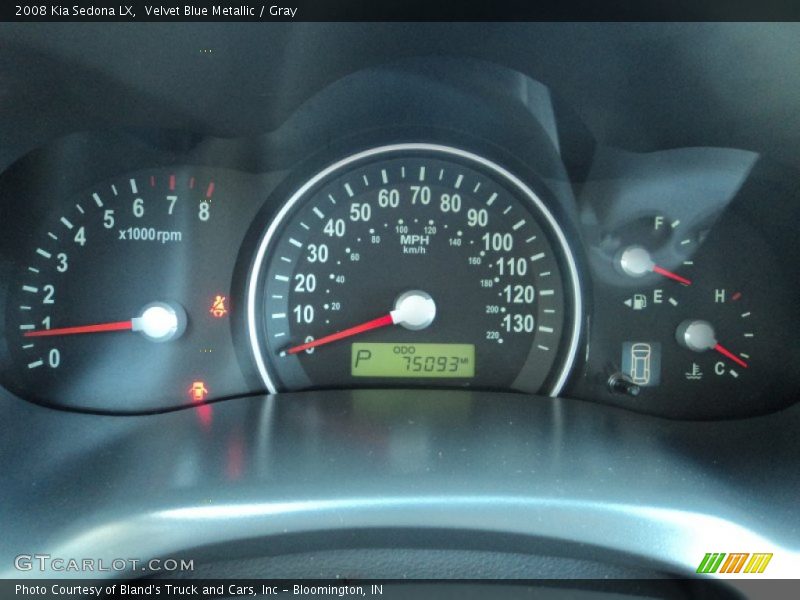 Velvet Blue Metallic / Gray 2008 Kia Sedona LX
