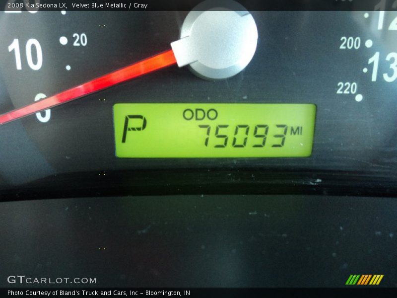 Velvet Blue Metallic / Gray 2008 Kia Sedona LX