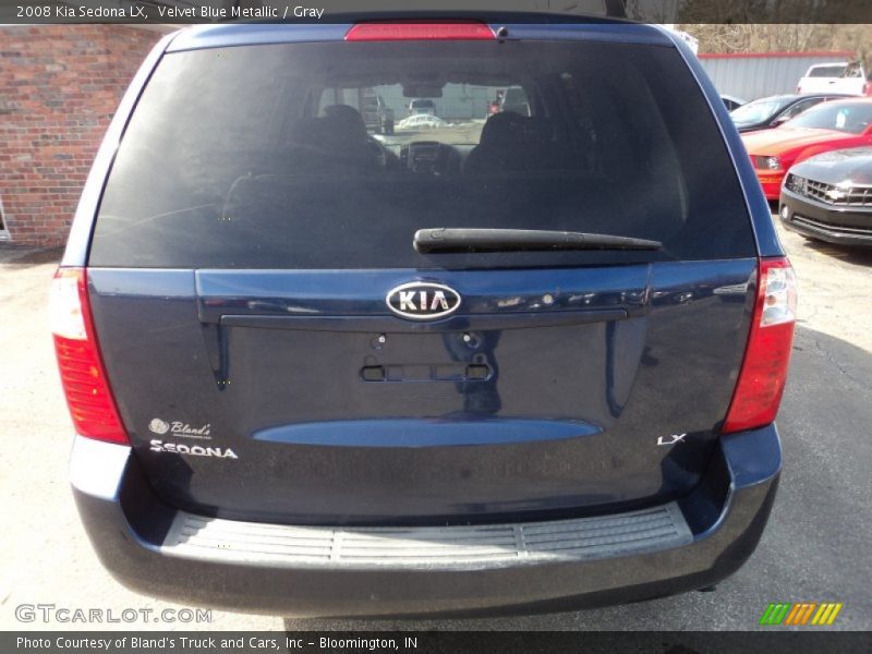 Velvet Blue Metallic / Gray 2008 Kia Sedona LX