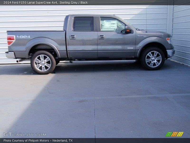 Sterling Grey / Black 2014 Ford F150 Lariat SuperCrew 4x4